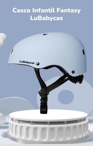 Casco Infantil Bicicleta Regulable Fantasy Blanco Lubabycas