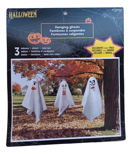 Decoración Halloween Fantasmas Colgantes 3 Unidades