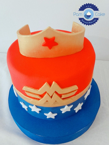 Torta Cumpleaños Personalizadas Wonder Woman-mujer Maravilla
