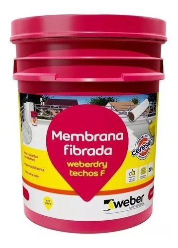   Weberdry Techos F  X 20kg Membrana Líquida Fibrada Impermeabilizar Transitable