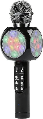 Micrófono Inalámbrico Karaoke Bluetooth Bocina Luces Colores