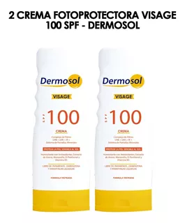 2 Cremas Fotoprotectora Visage 100 Spf - Dermosol