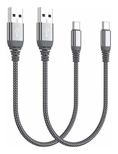Short Usb C Cable0 5ft 2pack Usb Type C Charger Nylon B...