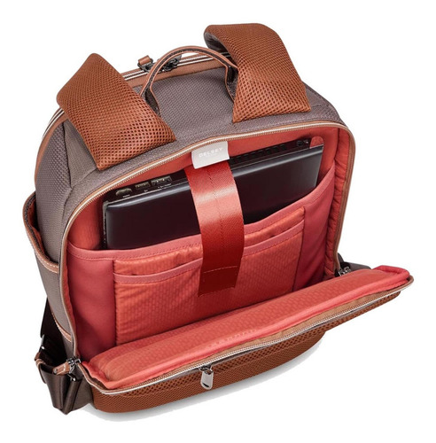 Mochila De 2 Cmpt. Portanot. Delsey Chatelet Air Soft 2.0 Color Chocolate