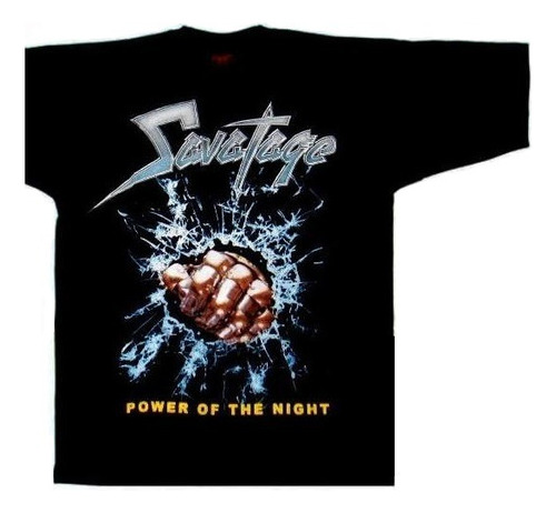 Savatage Power Of The Night Polo Small [rockoutlet] Remate