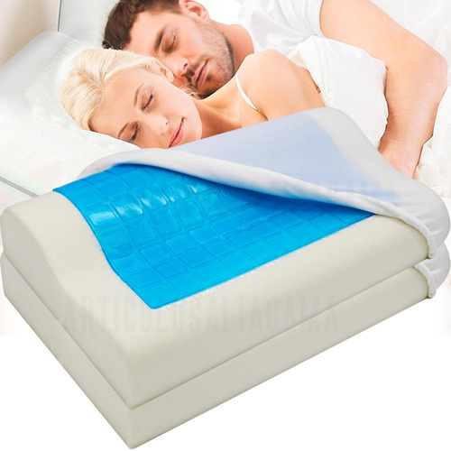 2 Almohadas Memory Gel Duo Ortopédicas Indeformables + Funda