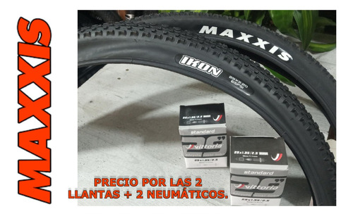 Imagen 1 de 10 de 2 Llantas Maxxis Ikon 29*2.20 + 2 Neumáticos Vittoria Presta