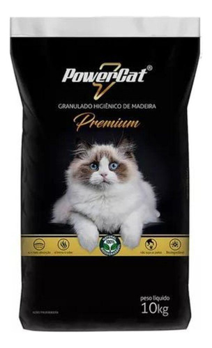 Granulado Higiênico Powercat Premium 10kg Madeira Natural