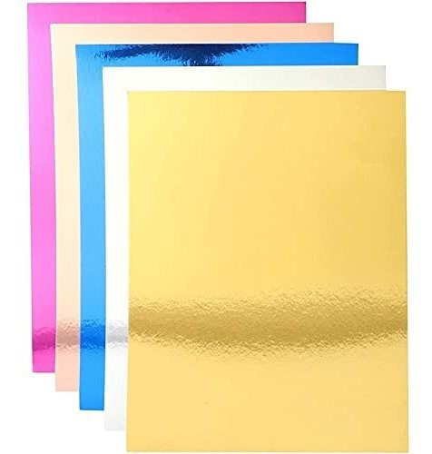 Papel De Cartulina Metalizada, 100 Hojas, Colores Surtidos