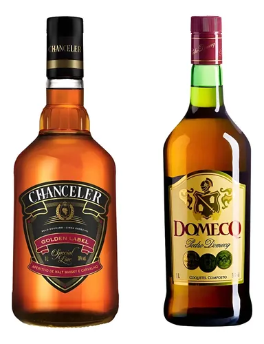 Whisky Chanceler Golden Label 1l + Conhaque Domecq 1l | MercadoLivre