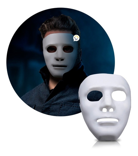 Máscara Asesino Sin Expresión Halloween Mimo Disfraz Af69