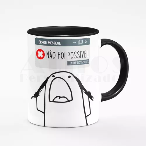 Caneca Flork Meme Boneco Palito Carregando Paciência Erro