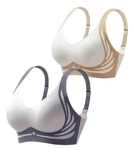 Xt 2x Brasier Push-up Inalámbrico Sin Aros For Mujer