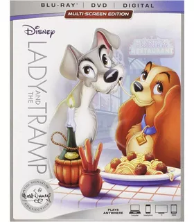 La Dama Y Vagabundo Disney Signature Pelicula Blu-ray + Dvd