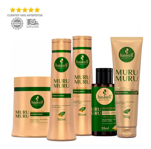 Haskell Murumuru Shampoo Cond Manteiga 500g + Seiva E Polpa