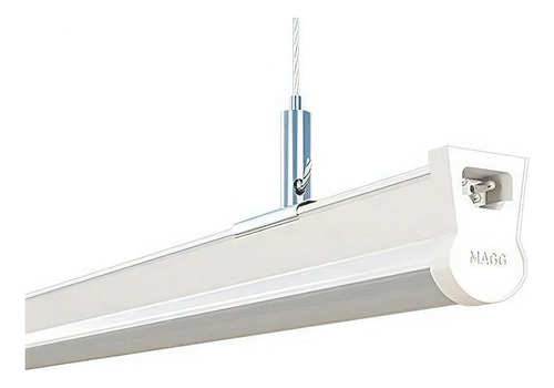 Luminario Led Lineal Sobreponer A Techo 21w Blanco 60k Magg