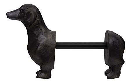 Soporte Para Toallas De Papel Dachshund, Bronce