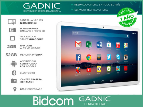 Tablet Gamer Gadnic Celular 3g 10 4k Android Gamer 2gb 32gb