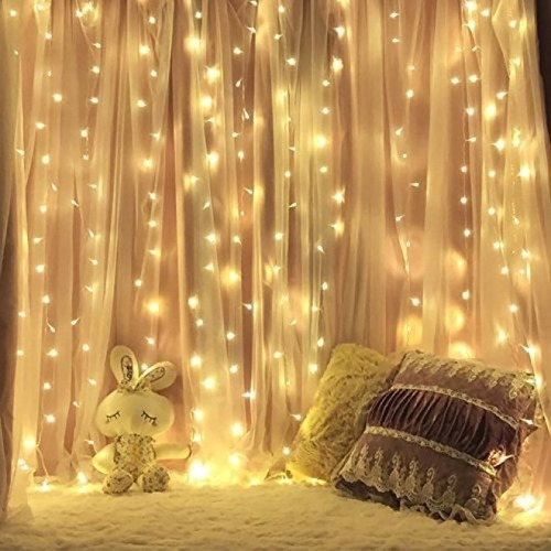Imagen 4 de 7 de Cortina Led 3x3mts Interconectable Luz Decoración Navidad