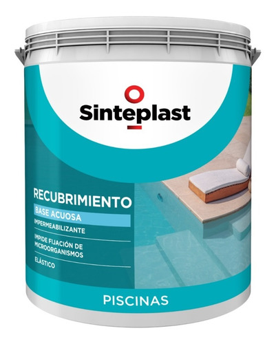 Imagen 2 de 4 de Recuplast Pintura Piscina Acuosa 10 Lts Blanco Sinteplast