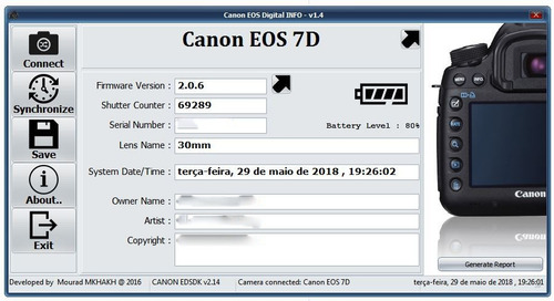 Câmera Canon Eos 7d