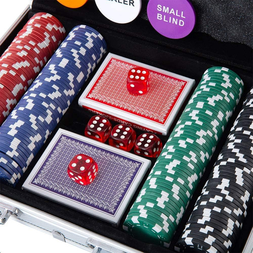 Poker Chip Set - 200pcs Poker Chips With Aluminum Case, 1...