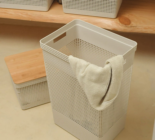 Canasto Para Ropa Sin Tapa 49lts Ou Cg400bgf Beige