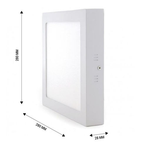 Panel O Plafon Led De Aplicar Frio 24w Cuadrado - Unilux