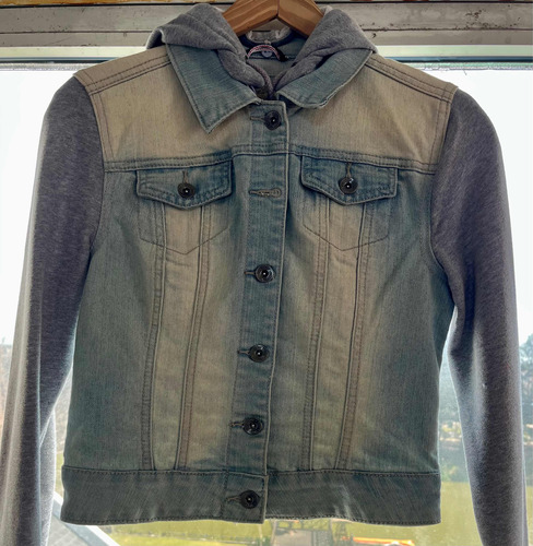 Campera De Jean Importada Con Capucha