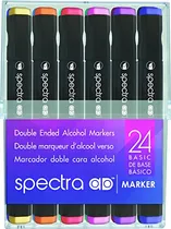 Comprar Marcador, Tri-plumín Y Cepillo De Doble Punta, 24 Colores
