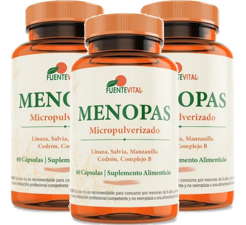 3x Menopas 60 Caps Regulador Hormonal Femenino