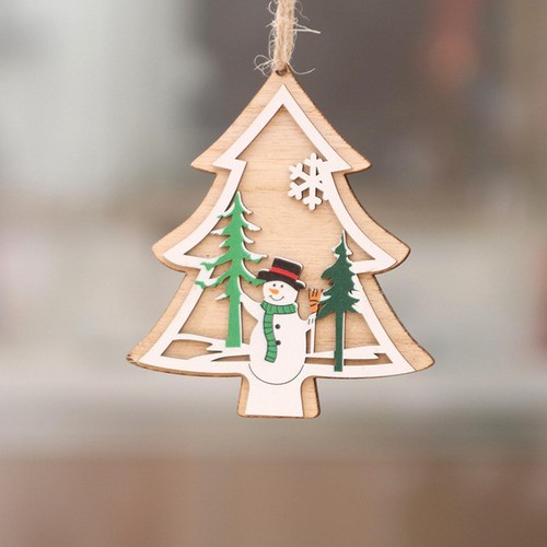 9 Adornos Navideños De Madera Para Colgar En La Pared O En