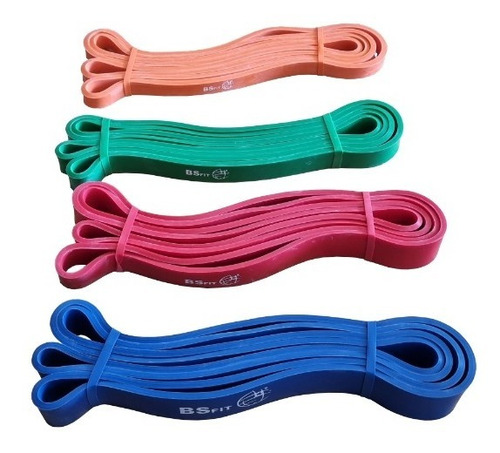 Imagen 7 de 7 de Set 5 Bandas De Aistencia Dominadas Powerband C/agarre Bolso