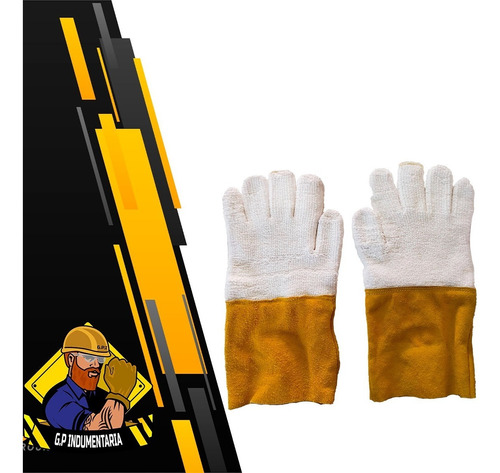 Guante Terry Kevlar Tejido Puño De Cuero Alta Temperatura