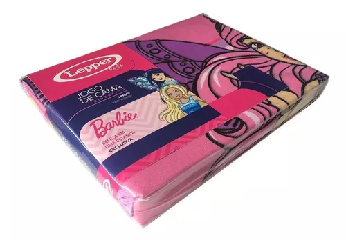 Jogo de Cama Solteiro Lepper Barbie Sereia 3 Peças Rosa - Compre