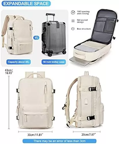 Mochila De Viaje Cabina Avión Impermeable Viral Zapatos Usb