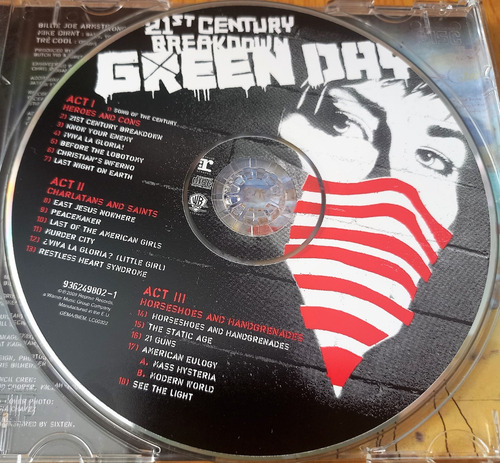 Green Day - 21st Century Breakdown Cd 1era Ed. Rock Punk (Usado)