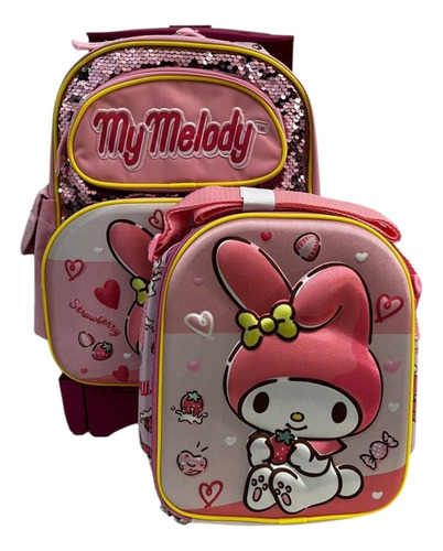 Mochila Hello Kitty Primaria Melody Con Lonchera