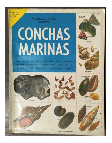 Un Libro De Oro De Estampas  Conchas Marinas - 1959