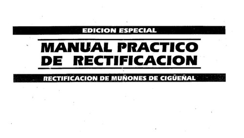 Manual De Rectificacion De Muñones Motores 