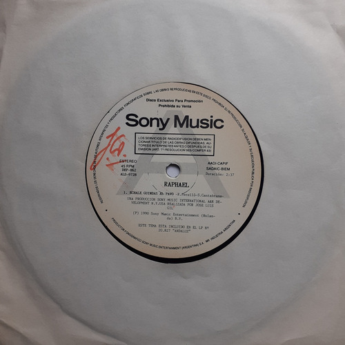 Vinilo Simple - Raphael (echale Guindas Al Pavo) (Usado)