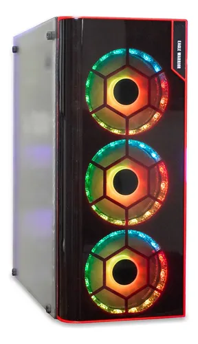 comprar Gabinete Gamer Eagle Warrior Cg-06z3 Atx + 3x Fan Rgb
