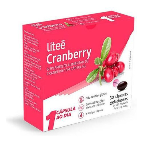 Litee Cranberry 30 Capsulas