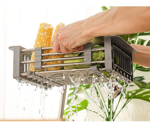 Escurridor Extensible Cocina Bacha Fruta Verdura Sheshu Home