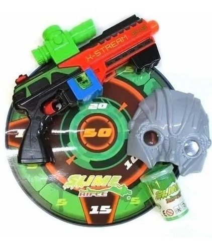 Pistola Super Lanzadora Power Slime Original 5mts 500x Ofert