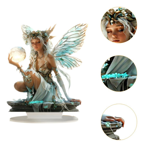 Decoración De Hadas De 2d, Estatua Plana De Niña Hermosa,