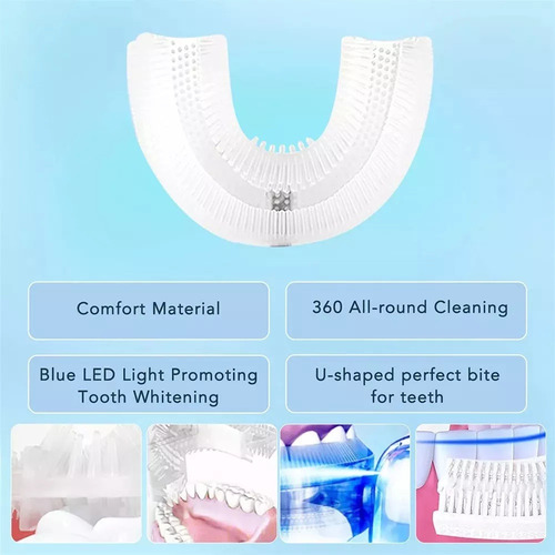 Cepillo Dientes Eléctrico Ultrasónico Para Adultos Tipo U A