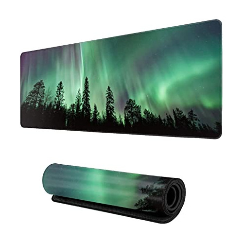 Northern Lights Forest Aurora Borealis Xxl Xl Alfombrilla De