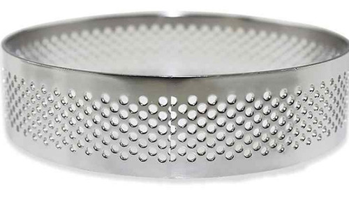 Moldes Cinturas Aros Redondos Perforados Reposteria 4x2cm Color Gris