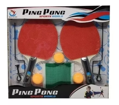 Ping Pong Kit Tenis De Mesa, Red, Soportes, Pelotas